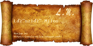 László Milos névjegykártya